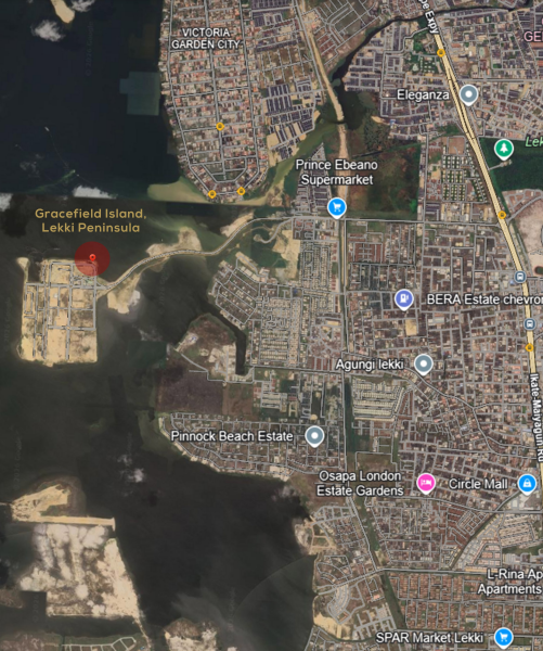 Map / Satellite View of Lekki